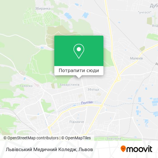 Карта Львівський Медичний Коледж
