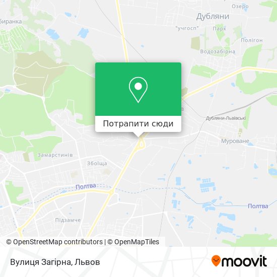 Карта Вулиця Загірна