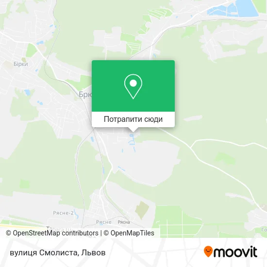 Карта вулиця Смолиста