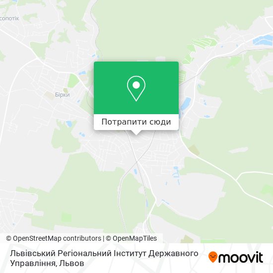 Карта Львівський Регіональний Інститут Державного Управління