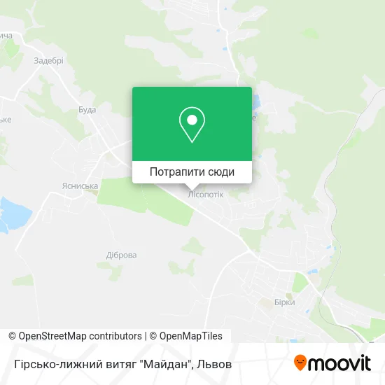 Карта Гірсько-лижний витяг "Майдан"