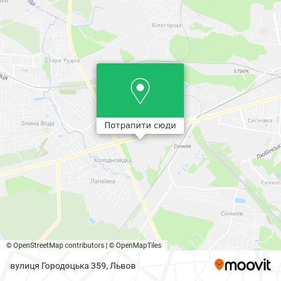 Карта вулиця Городоцька 359