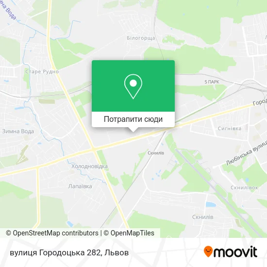 Карта вулиця Городоцька 282