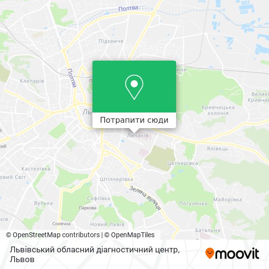 Карта Львівський обласний діагностичний центр