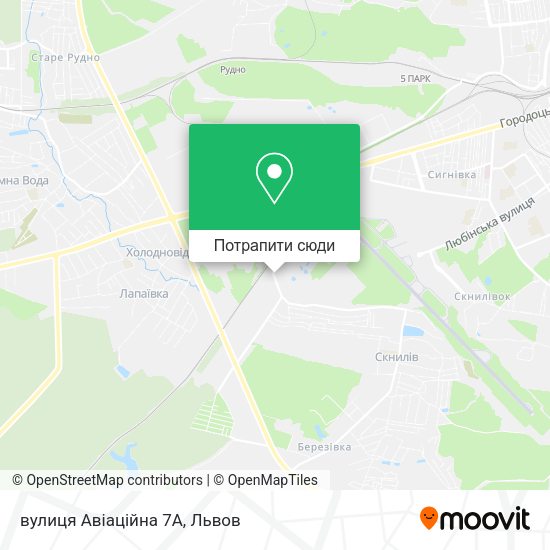 Карта вулиця Авіаційна 7А