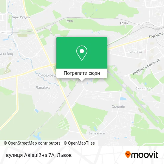 Карта вулиця Авіаційна 7А