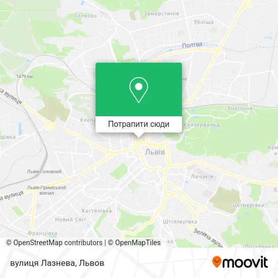 Карта вулиця Лазнева