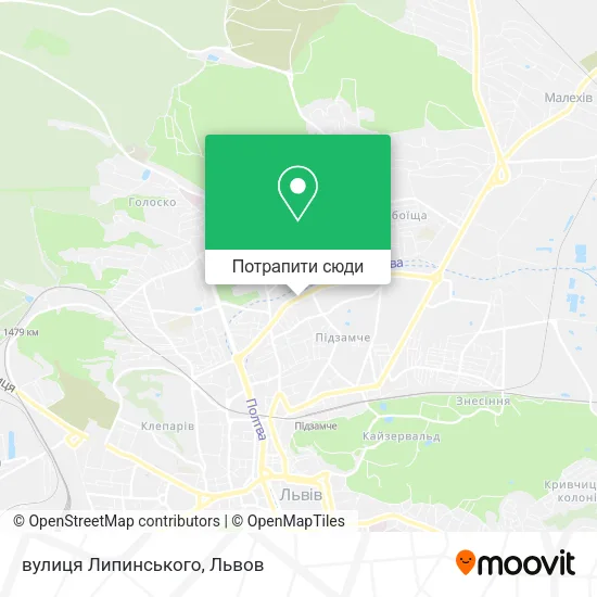 Карта вулиця Липинського