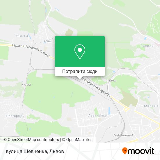 Карта вулиця Шевченка