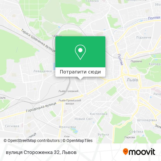 Карта вулиця Стороженка 32