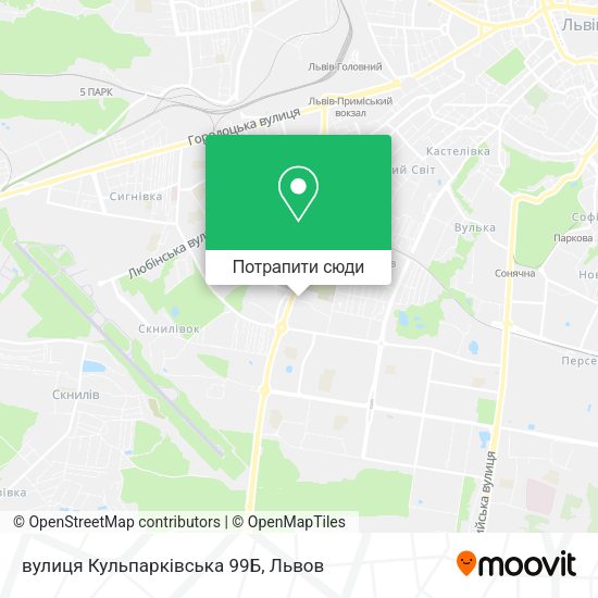 Карта вулиця Кульпарківська 99Б