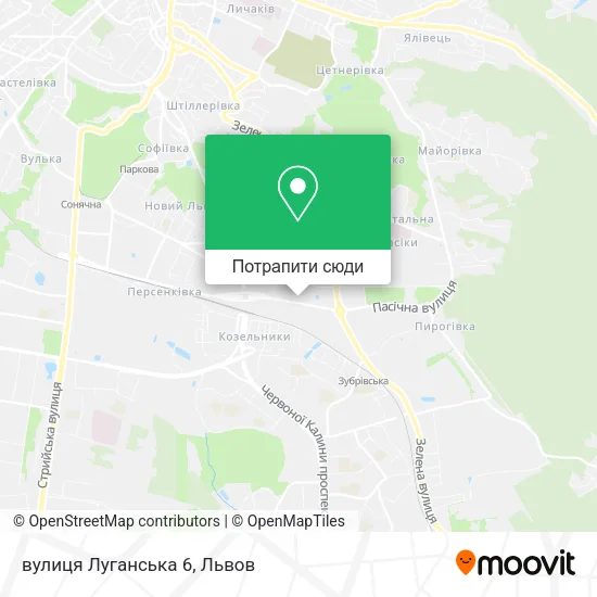 Карта вулиця Луганська 6