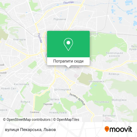 Карта вулиця Пекарська