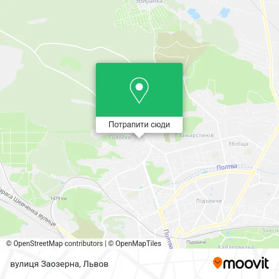 Карта вулиця Заозерна