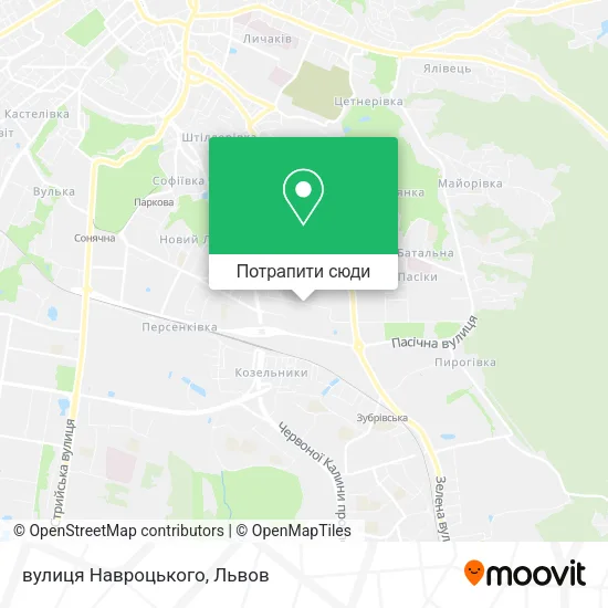 Карта вулиця Навроцького