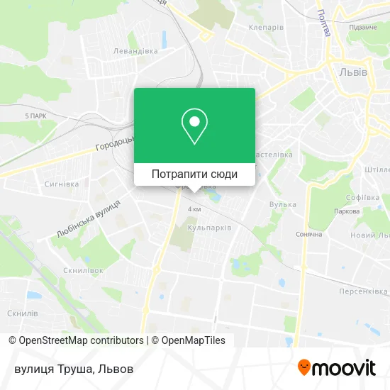 Карта вулиця Труша