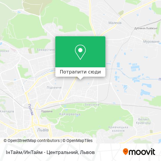 Карта ІнТайм/ИнТайм - Центральний