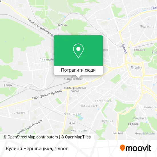 Карта Вулиця Чернівецька