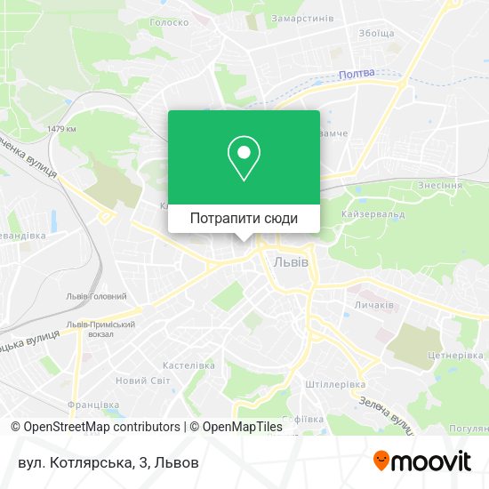 Карта вул. Котлярська, 3