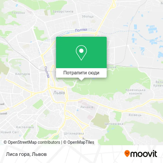 Карта Лиса гора