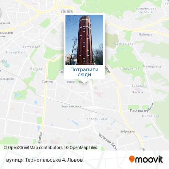 Карта вулиця Тернопільська 4
