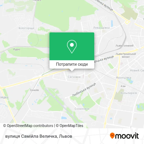 Карта вулиця Самійла Величка