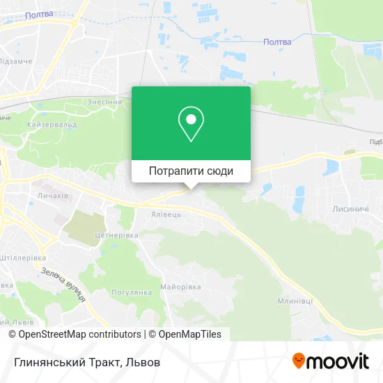 Карта Глинянський Тракт