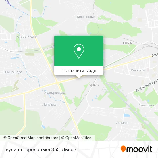 Карта вулиця Городоцька 355