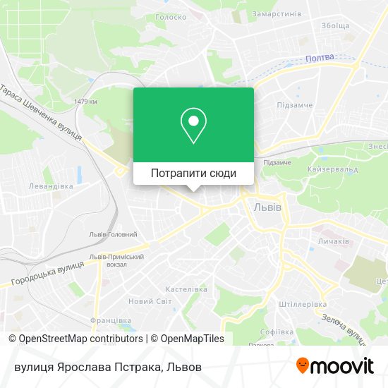 Карта вулиця Ярослава Пстрака