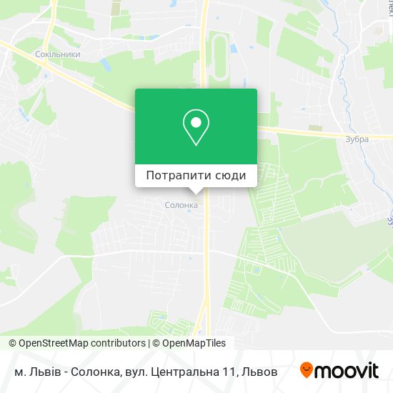 Карта м. Львів - Солонка, вул. Центральна 11