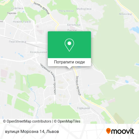 Карта вулиця Морозна 14