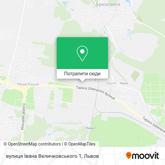 Карта вулиця Івана Величковського 1