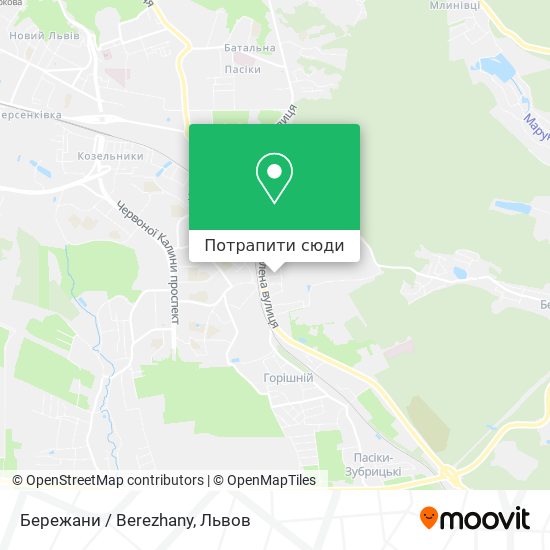 Карта Бережани / Berezhany