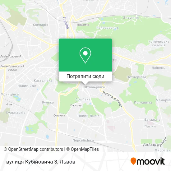 Карта вулиця Кубійовича 3