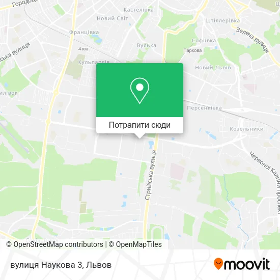 Карта вулиця Наукова 3