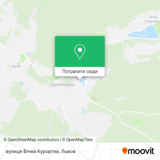 Карта вулиця Бічна Курортна