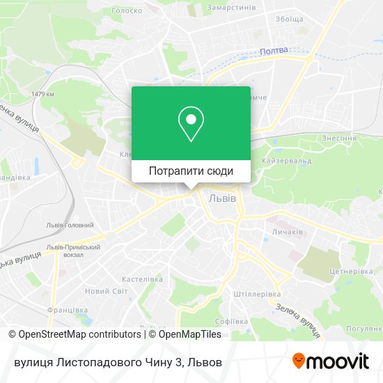 Карта вулиця Листопадового Чину 3