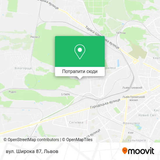Карта вул. Широка 87