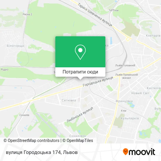 Карта вулиця Городоцька 174