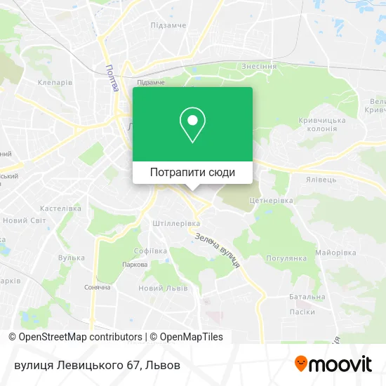 Карта вулиця Левицького 67