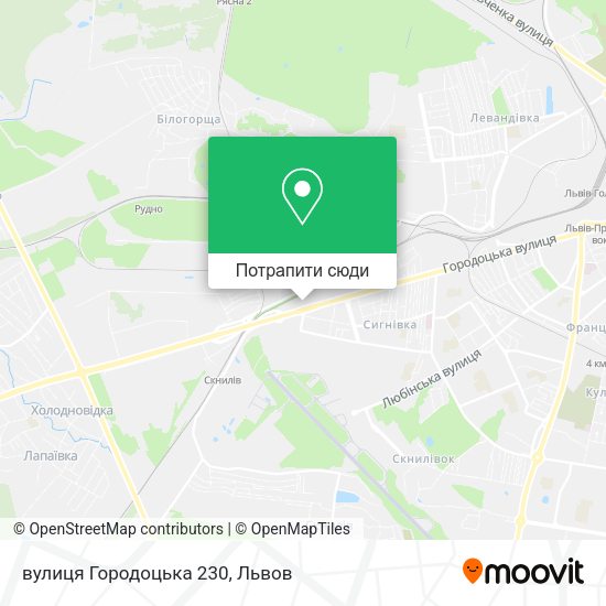 Карта вулиця Городоцька 230