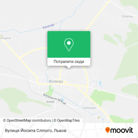 Карта Вулиця Йосипа Сліпого