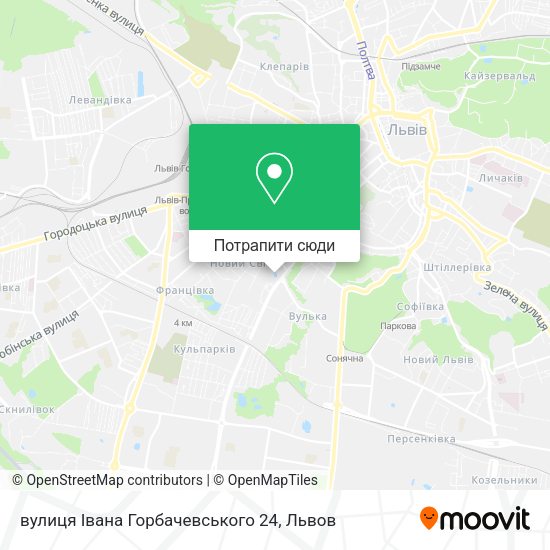 Карта вулиця Івана Горбачевського 24