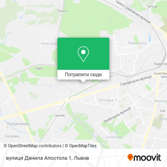 Карта вулиця Данила Апостола 1