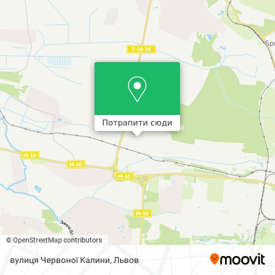 Карта вулиця Червоної Калини