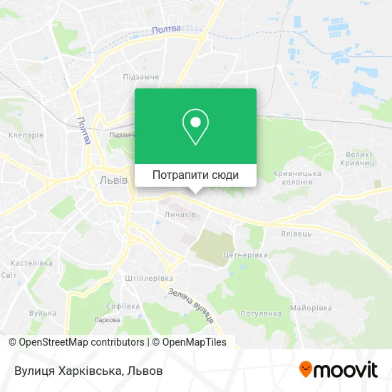 Карта Вулиця Харківська