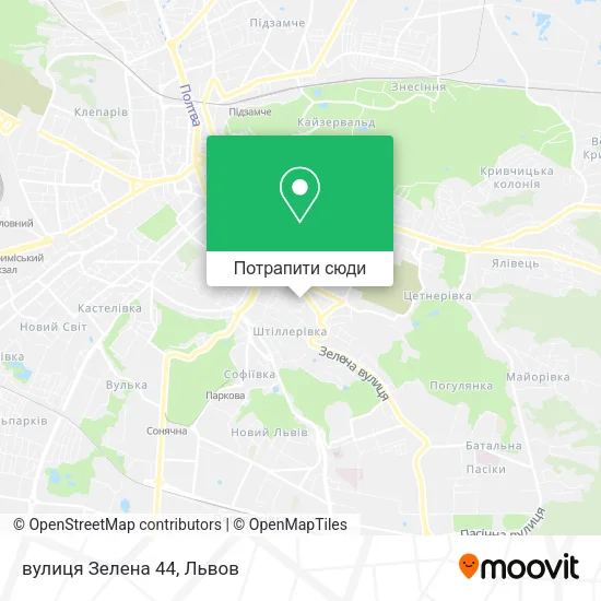 Карта вулиця Зелена 44