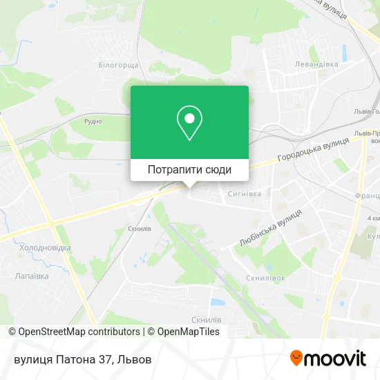 Карта вулиця Патона 37