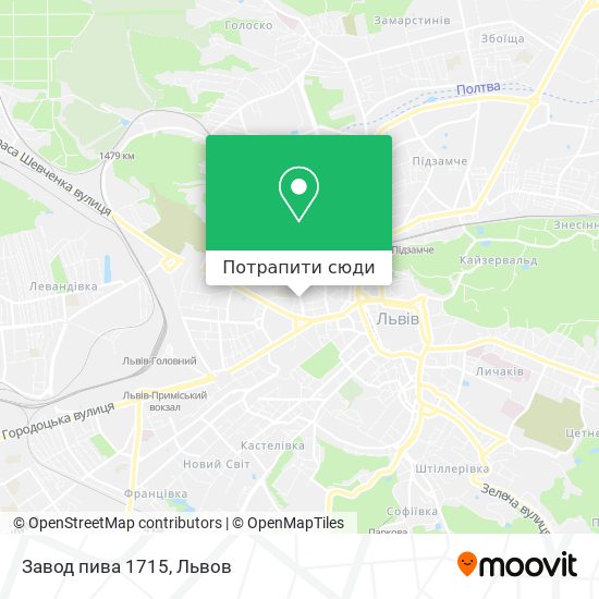 Карта Завод пива 1715