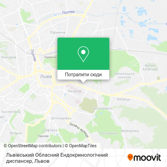 Карта Львівський Обласний Ендокринологічний диспансер